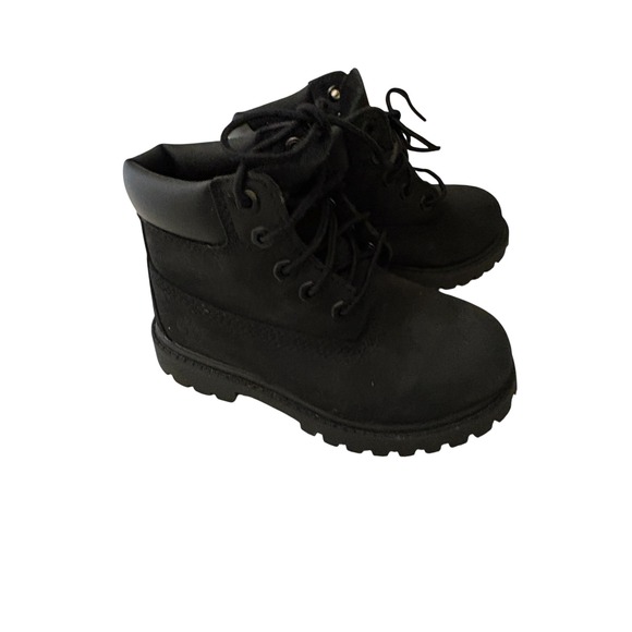 Timberland 6-Inch Premium Toddler Boots Black Nubuck Waterproof 12807 Size 8 - Picture 2 of 8
